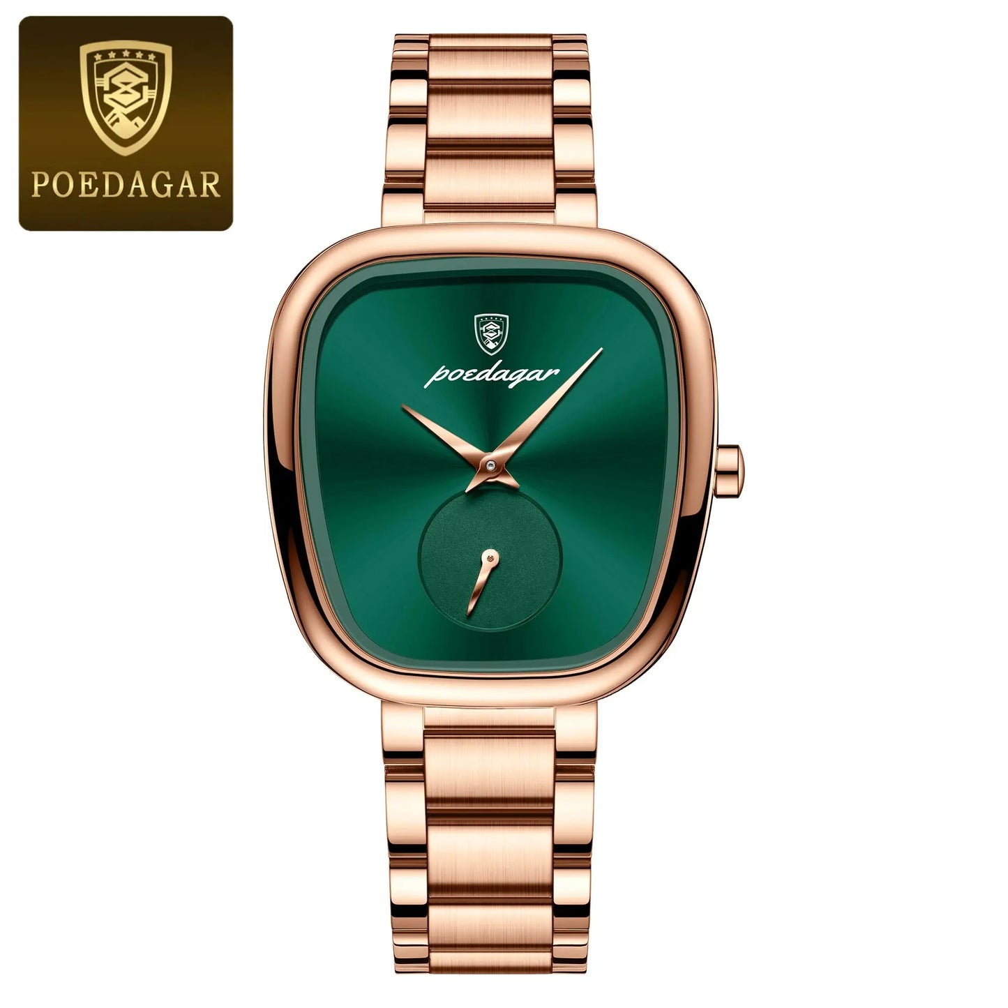 POEDAGAR Montre de luxe pour femme Montre à quartz étanche en acier inoxydable pour dames Montres pour femmes de haute qualité Horloge féminine élégante - Soldes-ShopOnline