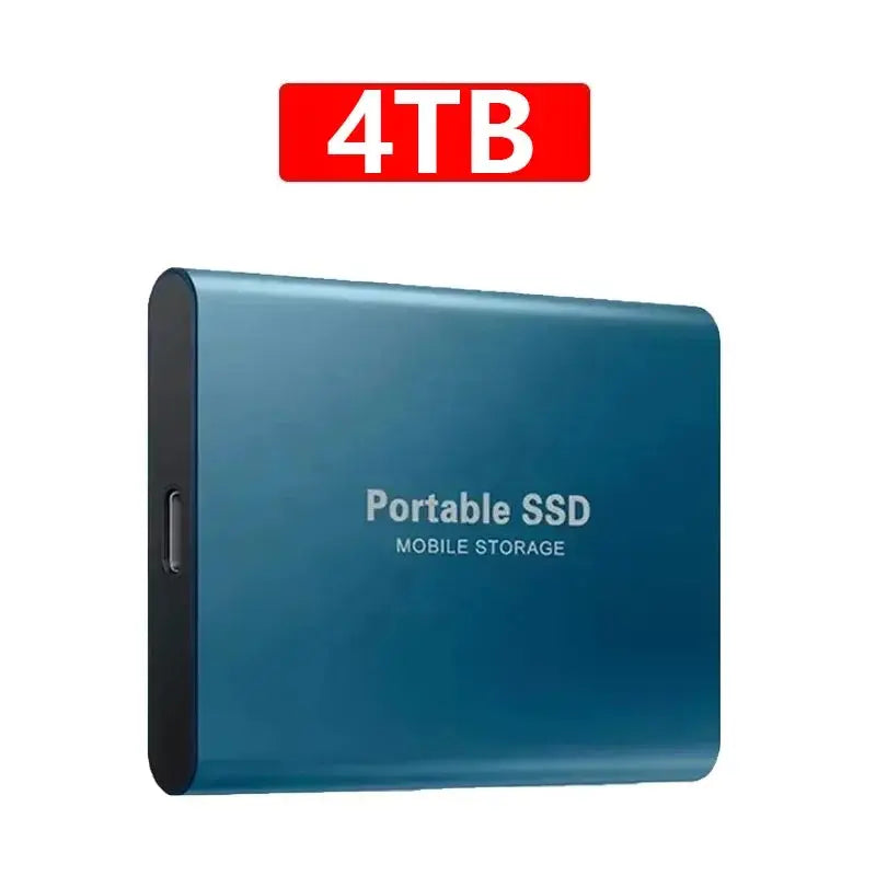 Disque SSD haute vitesse SSD portable de 1 To Disque SSD externe de 2 To Disque dur Storge de masse de 4 To pour ordinateurs portables/téléphones/MAC - Soldes-ShopOnline