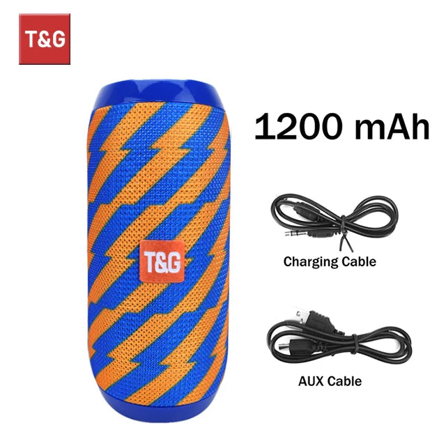 Bluetooth Speaker T&G TG117 Portable TWS Sound Box Waterproof Loudspeaker Outdoor Stereo Surround Speakers Support TF FM Radio Soldes-ShopOnline