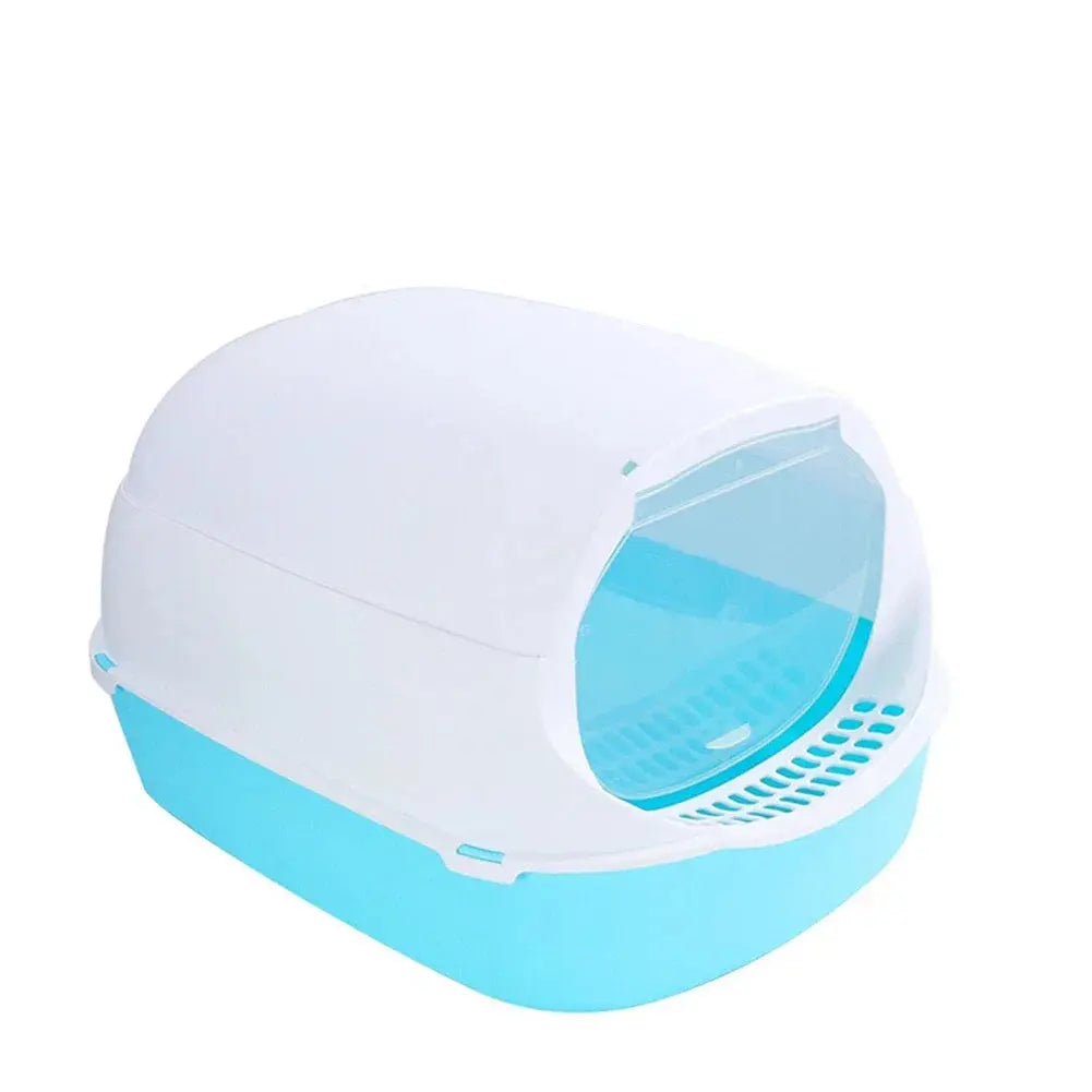 Kitty Sandbox Boîte à Litière pour Chat Semi-fermé Plateau pour Chat anti-éclaboussures Toilettes pour chats Nettoyage Bassin Fournitures Toilette pour animaux de compagnie Plateau pour chaton Casserole - Soldes-ShopOnline