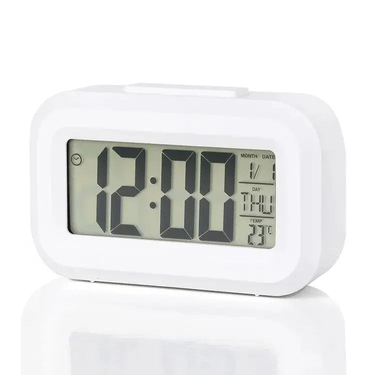 Réveil numérique LED Rétro-éclairage Calendrier de temps de données Bureau Multifonction Rétroéclairage électronique Horloge de table garçon fille - Soldes-ShopOnline