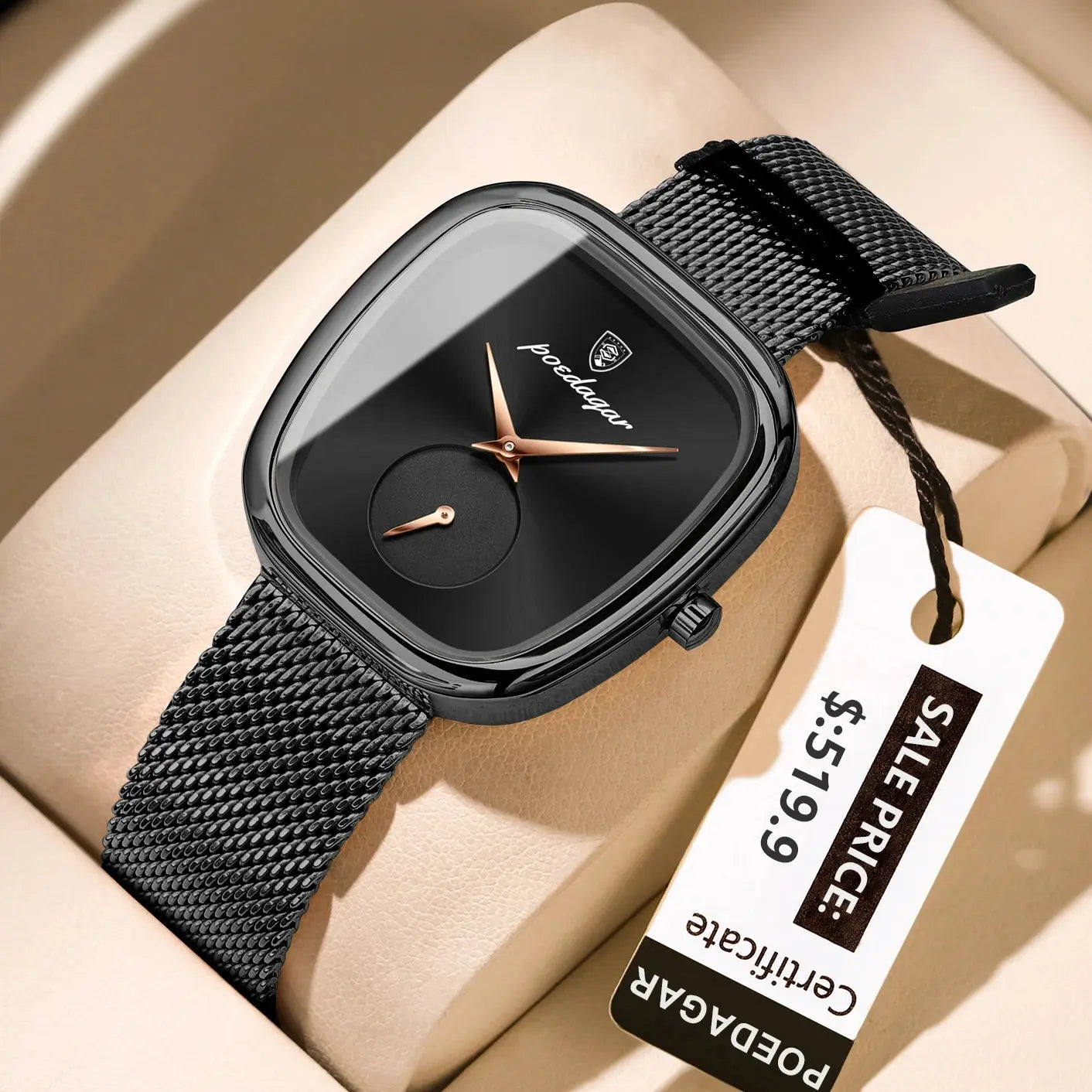POEDAGAR Montres de Luxe Femme avec bracelet disgn chic classe Filles Femmes idée de cadeau à Prix Discount - Soldes-ShopOnline