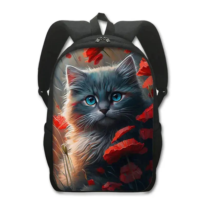 Sac à dos de chat mignon Chat persan/siamois Sacs d'école pour enfants pour adolescents Sacs à dos pour ordinateur portable de chat britannique écossais Sac à dos de livre de chaton - Soldes-ShopOnline