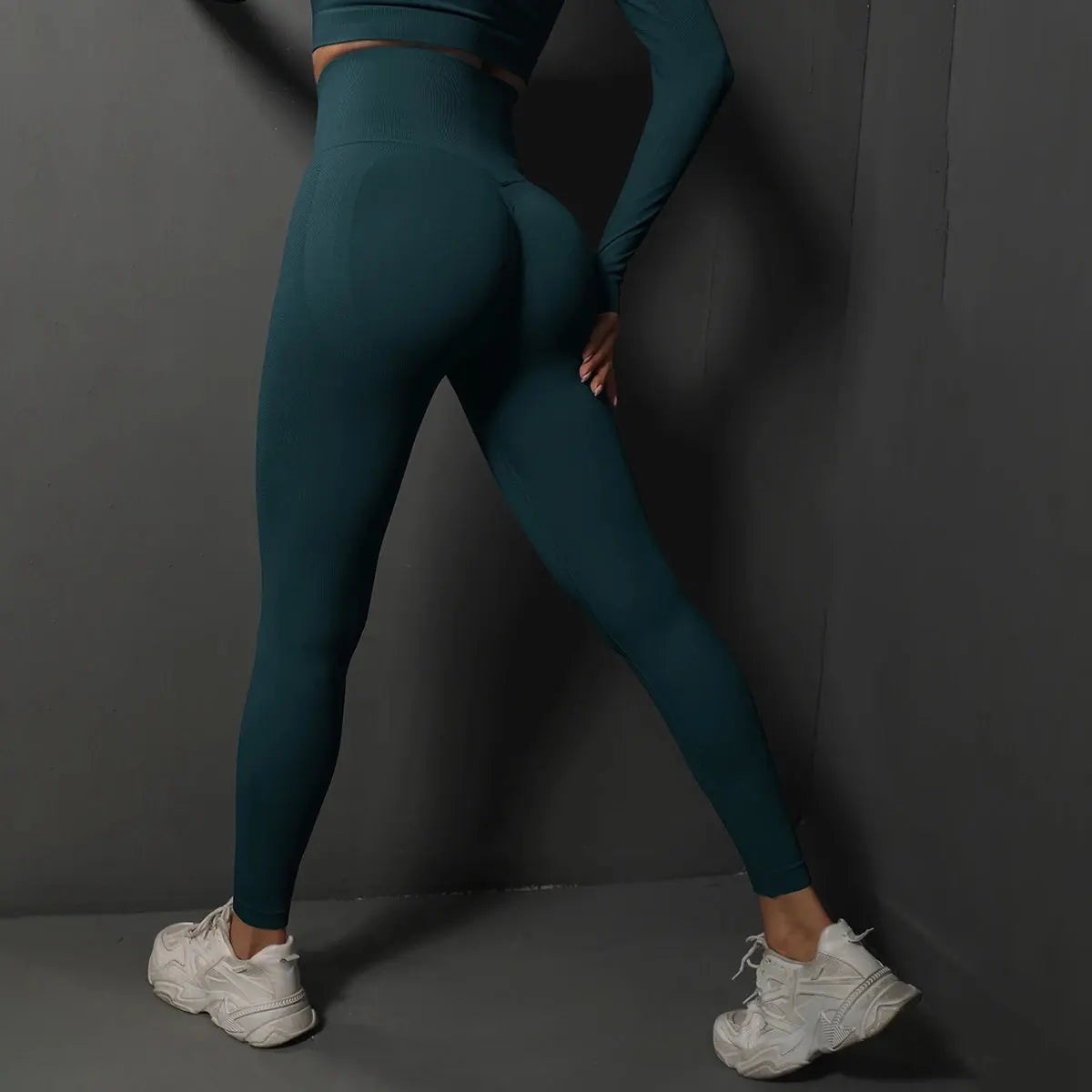 Leggings de gym sans couture Pantalon de yoga push up pour femmes Sexy Taille haute Booty Lifting Leggings Pantalon Femmes Vêtements de sport Vêtements de fitness - Soldes-ShopOnline