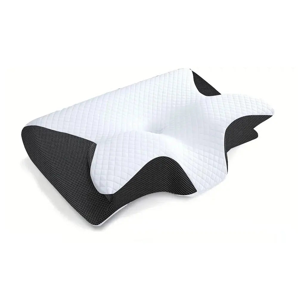 1pc Oreiller cervical en mousse à mémoire de forme, oreiller orthopédique ergonomique 2 en 1 pour les douleurs au cou, oreillers de soutien profilés, oreiller de cou Femmes/Hommes - Soldes-ShopOnline