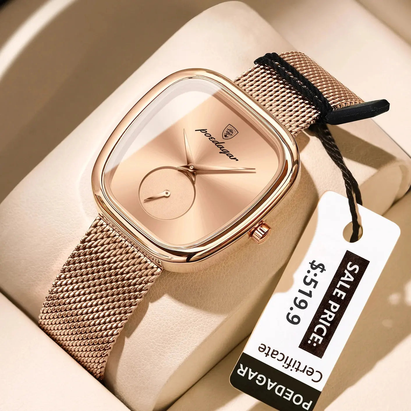 POEDAGAR Montres de Luxe Femme avec bracelet disgn chic classe Filles Femmes idée de cadeau à Prix Discount - Soldes-ShopOnline