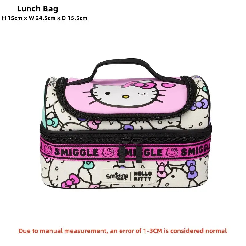 Smiggle Sac à dos Cartable Fille Hello Kitty Cartoon Series Enfants Sac d'école Anime Sac à dos Cadeau étudiant - Soldes-ShopOnline