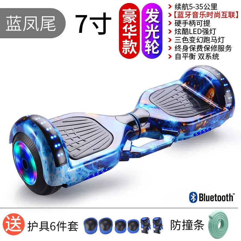 Hoverboard auto-équilibrant de 7 pouces avec Bluetooth et lumières colorées Scooter auto-équilibrant pour enfants - Soldes-ShopOnline