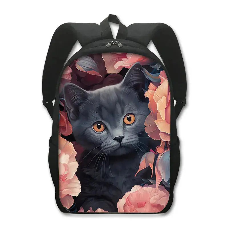 Sac à dos de chat mignon Chat persan/siamois Sacs d'école pour enfants pour adolescents Sacs à dos pour ordinateur portable de chat britannique écossais Sac à dos de livre de chaton - Soldes-ShopOnline