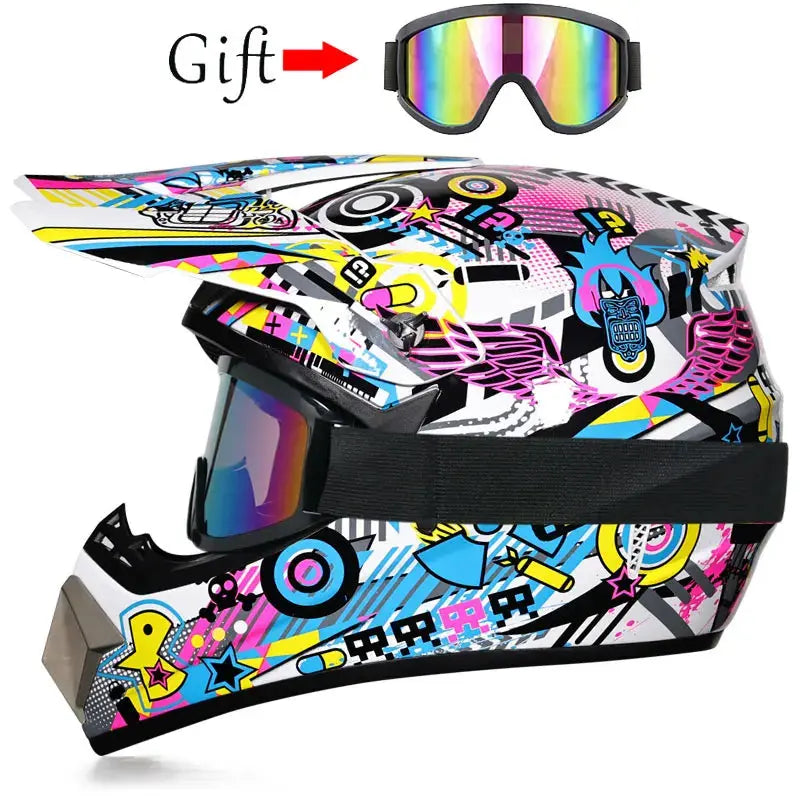 Casque de moto casque hors route pour enfants vélo descente AM DH casque croisé capacete motocross vtt atv Tout terrain casque mixte enfants - Soldes-ShopOnline