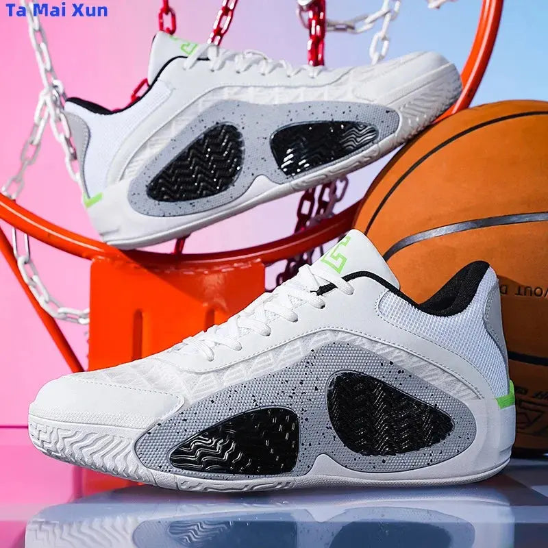 Chaussures de basket-ball pour hommes/femmes TPU Semelle rebond élevée Chaussures d'entraînement de terrain Feuille de caoutchouc respirante résistante à l'usure Baskets antidérapantes Garçon/Filles à Prix Discount - Soldes-ShopOnline