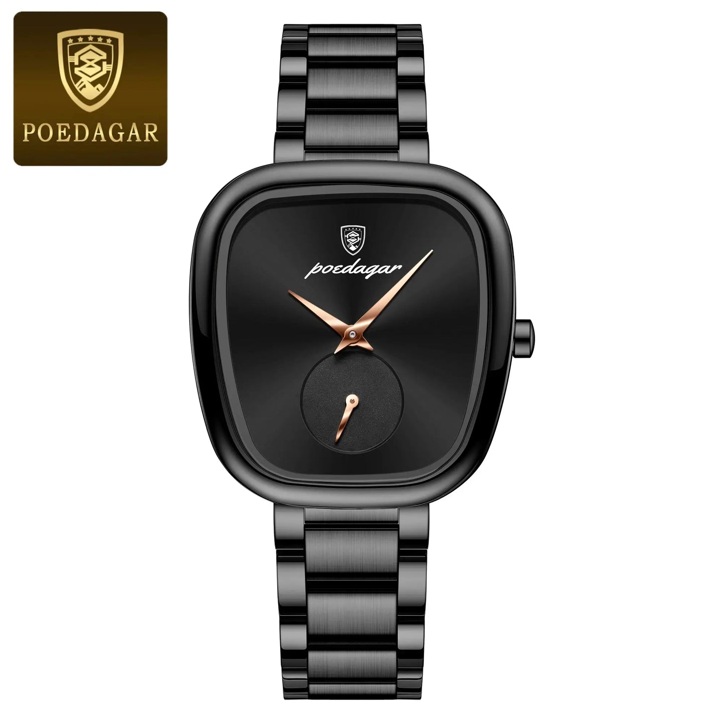 POEDAGAR Montre de luxe pour femme Montre à quartz étanche en acier inoxydable pour dames Montres pour femmes de haute qualité Horloge féminine élégante - Soldes-ShopOnline