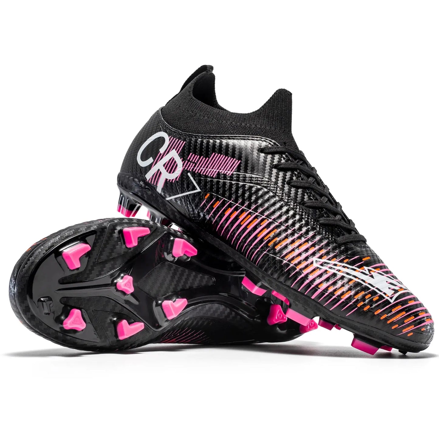 Unisex Soccer Shoes High-Tops Lace-Up Non-Slip Spikes Outdoor Sports Athletic Football Cleats for Professional Training Sneaker Soldes-ShopOnline