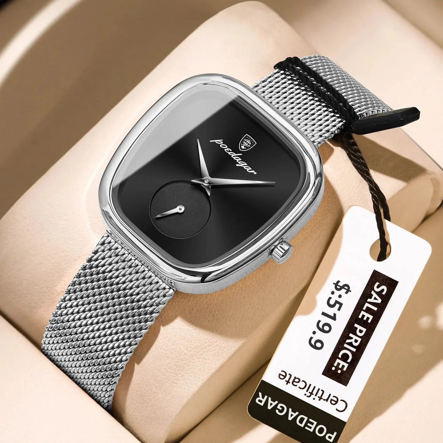 POEDAGAR Montres de Luxe Femme avec bracelet disgn chic classe Filles Femmes idée de cadeau à Prix Discount - Soldes-ShopOnline
