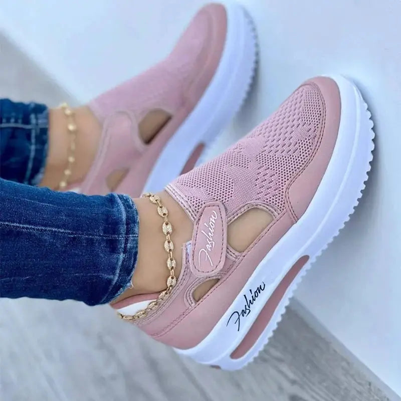 Red Sneakers Women Shoes Woman Tennis Shoes Canvas Shoe Female Casual Shoes Ladies Sport Shoes Platform Sneaker Hollow Out Shoes Soldes-ShopOnline