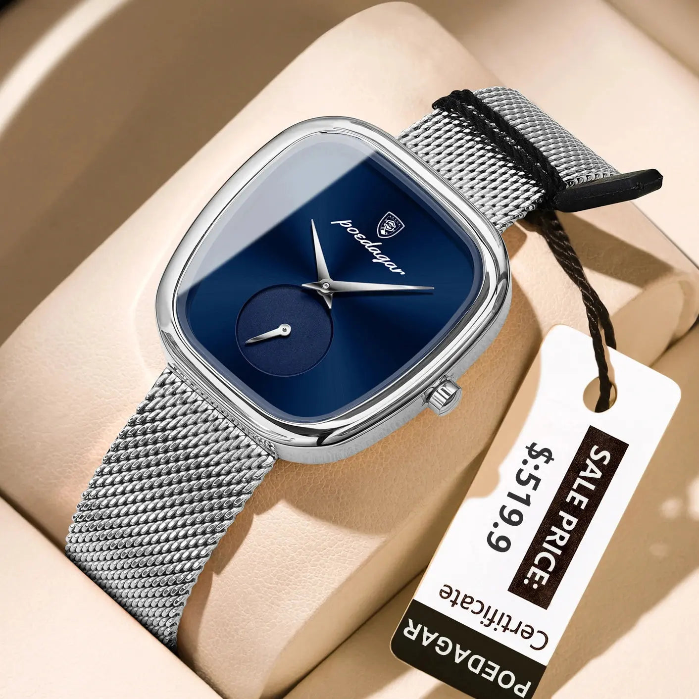 POEDAGAR Montres de Luxe Femme avec bracelet disgn chic classe Filles Femmes idée de cadeau à Prix Discount - Soldes-ShopOnline