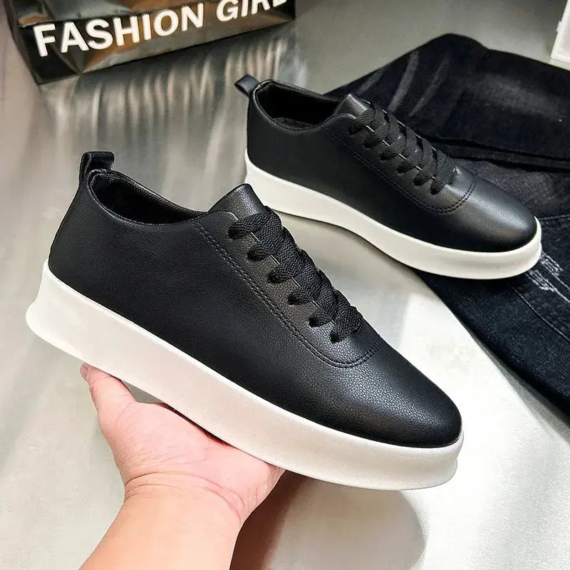 Nouvelles chaussures décontractées en cuir pour hommes Fashion Sneaker Classic street pour hommes Chaussures vulcanisées - Soldes-ShopOnline