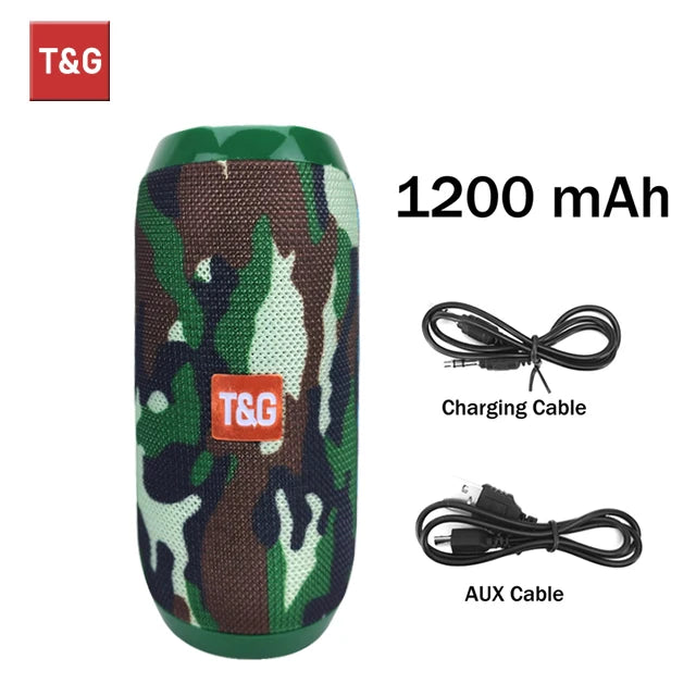 Bluetooth Speaker T&G TG117 Portable TWS Sound Box Waterproof Loudspeaker Outdoor Stereo Surround Speakers Support TF FM Radio Soldes-ShopOnline