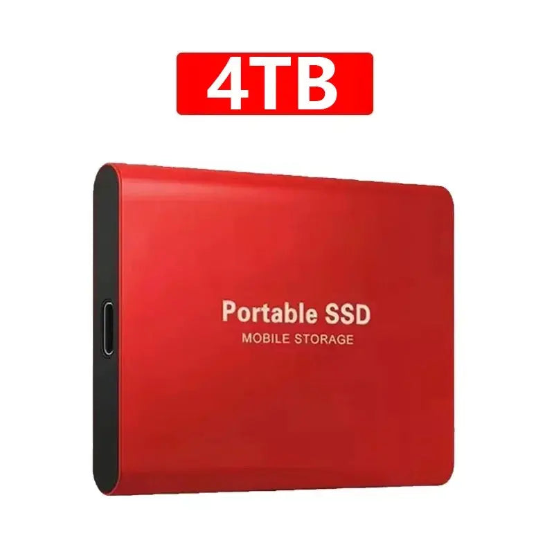 Disque SSD haute vitesse SSD portable de 1 To Disque SSD externe de 2 To Disque dur Storge de masse de 4 To pour ordinateurs portables/téléphones/MAC - Soldes-ShopOnline