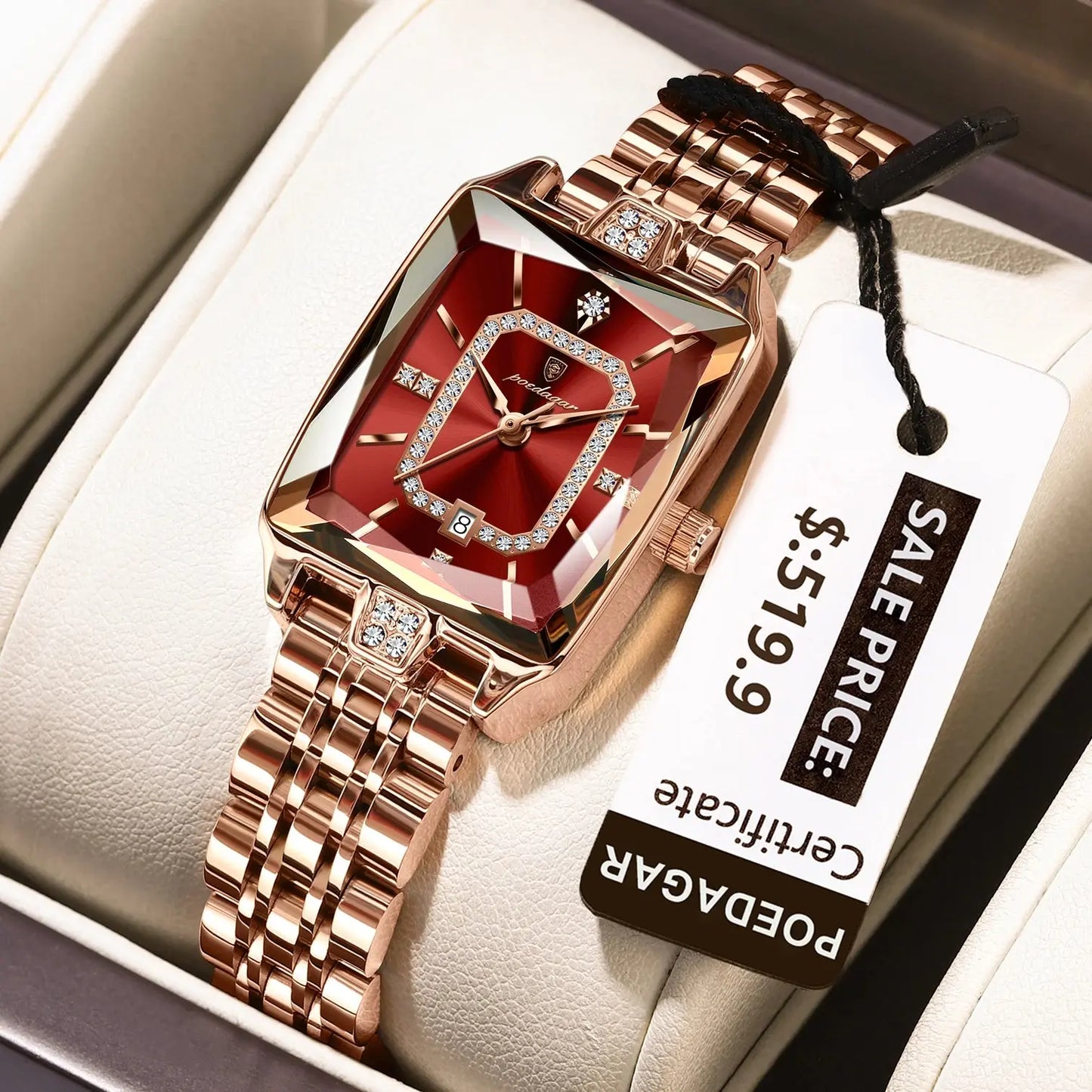 POEDAGAR Montres de Luxe Femme élégantes Classes Chics Filles Or idée de Cadeau à Prix Discount - Soldes-ShopOnline