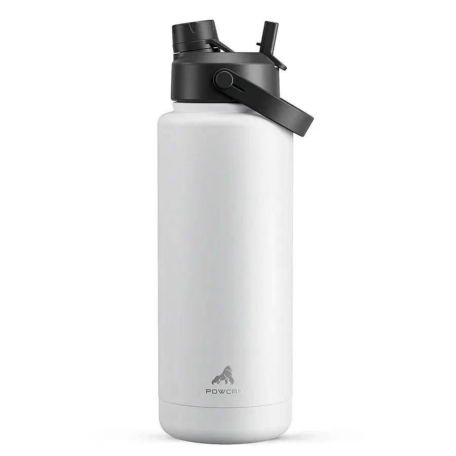 Powcan 40oz double bouche grande capacité thermos en acier inoxydable tasse de sport tasse d’alpinisme sous vide portable étanche à Prix Discount - Soldes-ShopOnline