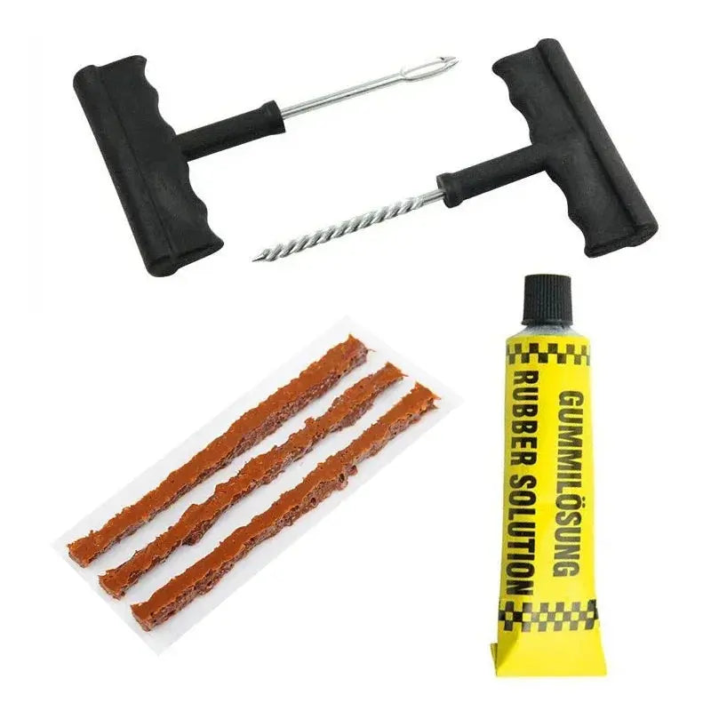 Kit de réparation de pneus sans chambre à air avec bouchons de bande de caoutchouc et outils d'insertion pour voiture moto camion crevé réparation d'urgence mèche pneus Voiture Camion Quad Moto Trottinette Kit de dépannage longue durée à Prix Discount - Soldes-ShopOnline