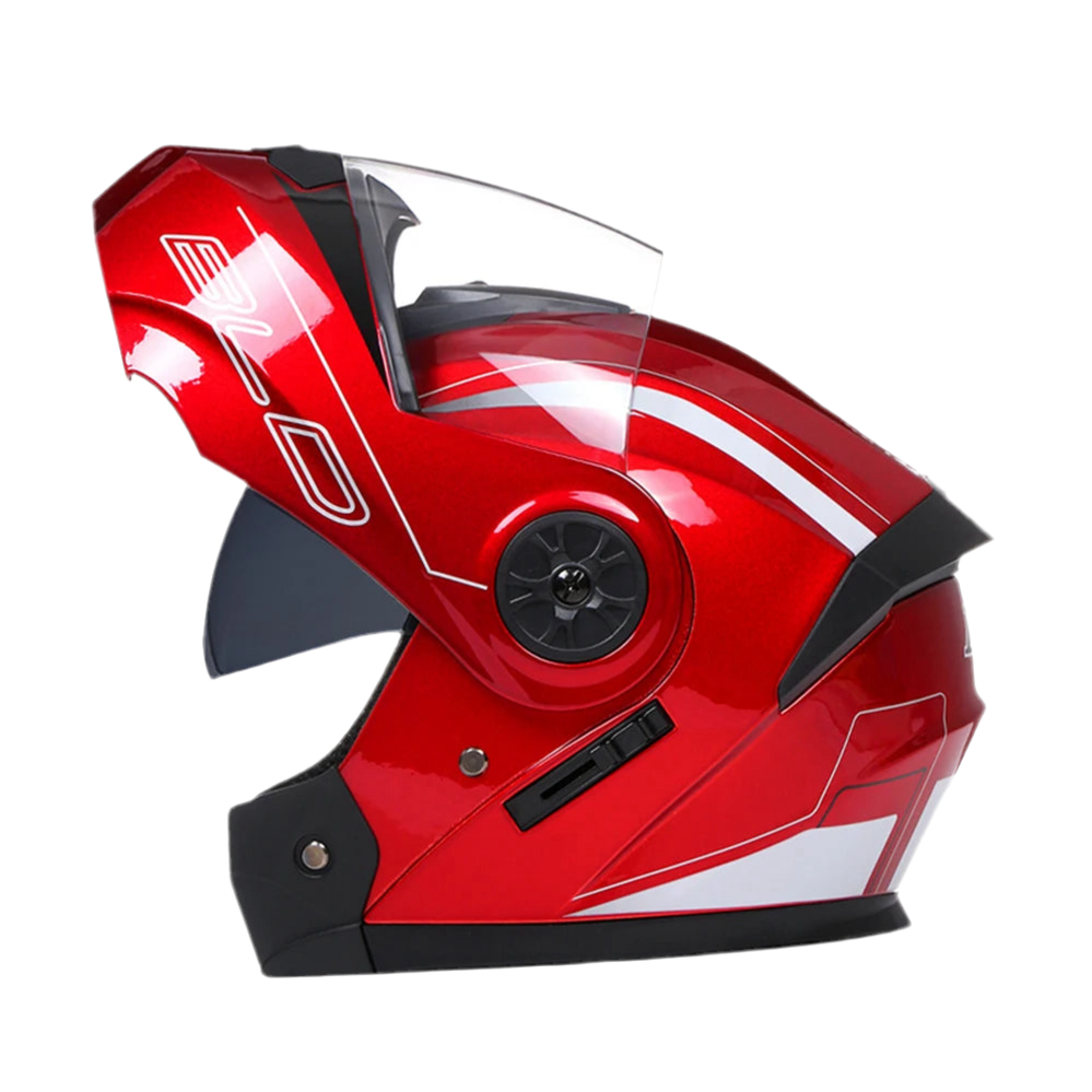 Flip Motorcycle Helmet Modular Dual Lens Helmet Fashion Latest Moto Interior Visor Safety Voyage Racing Men Women DOT Approved Soldes-ShopOnline