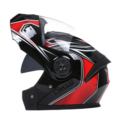 Flip Motorcycle Helmet Modular Dual Lens Helmet Fashion Latest Moto Interior Visor Safety Voyage Racing Men Women DOT Approved Soldes-ShopOnline