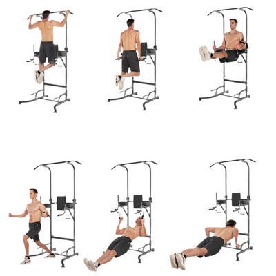 Power Tower Dip Station Pull Up Bar Multi-Function Power Tower Push Up Workout Abdominal Exercise for Home Gym Strength Training Soldes-ShopOnline