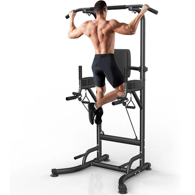 Power Tower Dip Station Pull Up Bar Multi-Function Power Tower Push Up Workout Abdominal Exercise for Home Gym Strength Training Soldes-ShopOnline