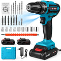 Perceuse Visseuse Sans Fil 45Nm 18V Moteur Brushless | 2 Vitesses, 2 Batteries Li-Ion, Coffret 23 Accessoires, DIY & Chantier Soldes-ShopOnline