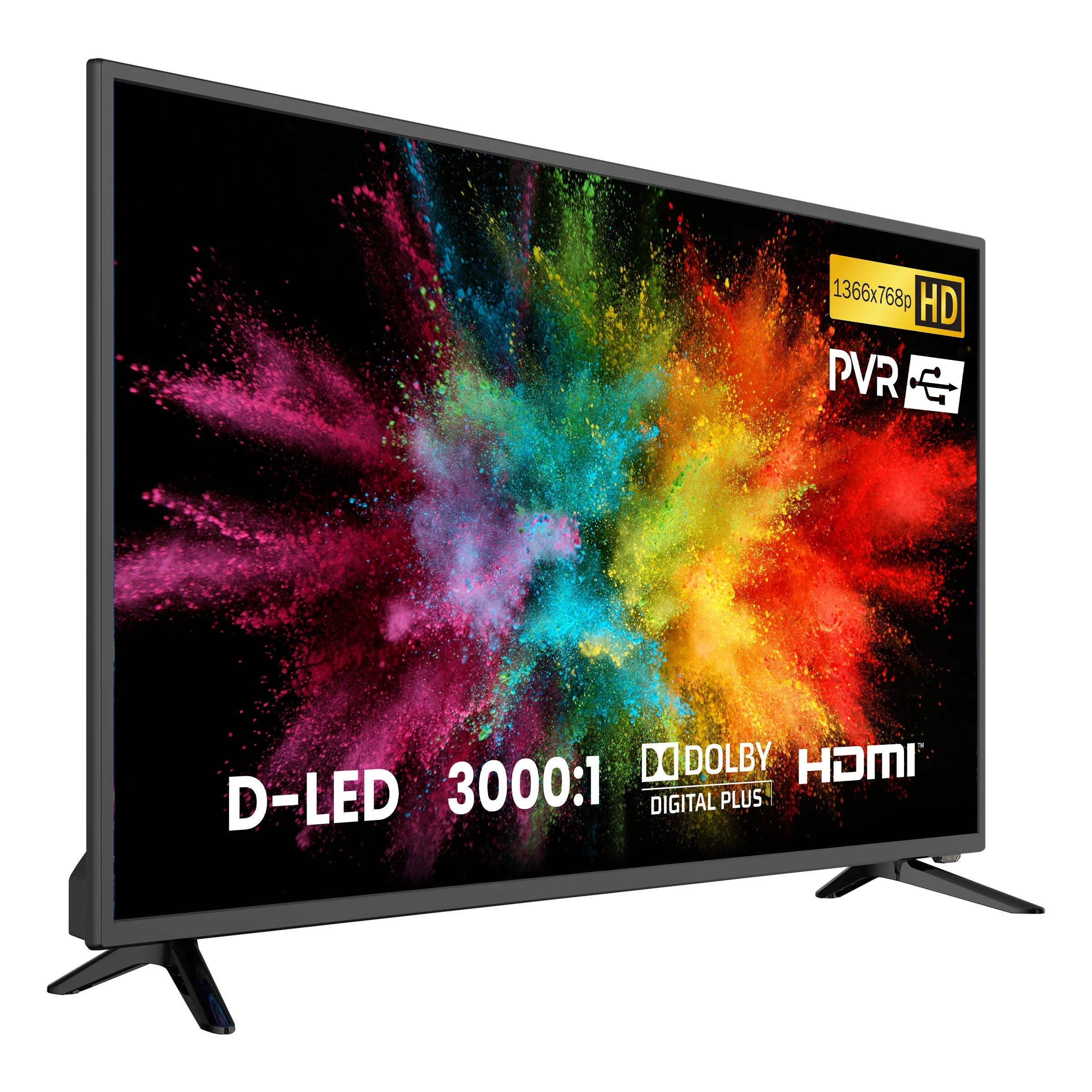 Téléviseur LED Kiano SlimTV 32" HD Ready – HDMI, USB, Enregistreur PVR, Dolby Digital Plus Soldes-ShopOnline