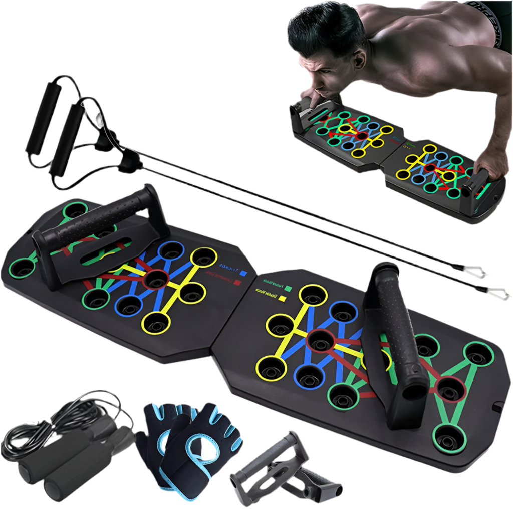 Push-up Board Set Portable Multifunctional Push-up Bar Foldable Fitness Equipment For Chest Abdomen Arms/Back Training Soldes-ShopOnline