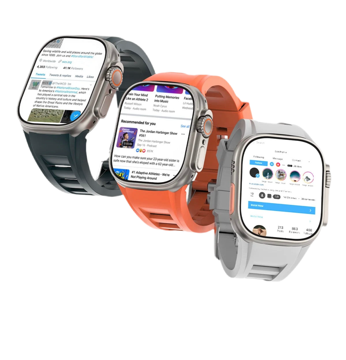 Montre Connectée Ultra X Pro MAX 2025 - Écran AMOLED 49mm, Charge Sans Fil Watch Apple / Android GPS and Connect Car Soldes-ShopOnline