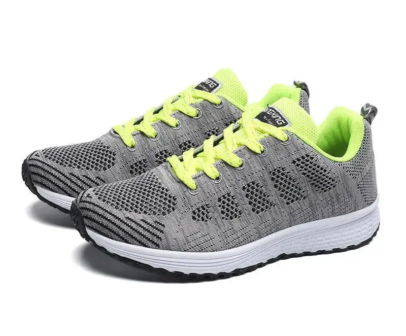 Chaussures décontractées pour femmes Mode Respirante Marche Mesh Chaussures plates Baskets Femmes 2021 Gym Chaussures vulcanisées Chaussures féminines blanches sports filles femmes - Soldes-ShopOnline