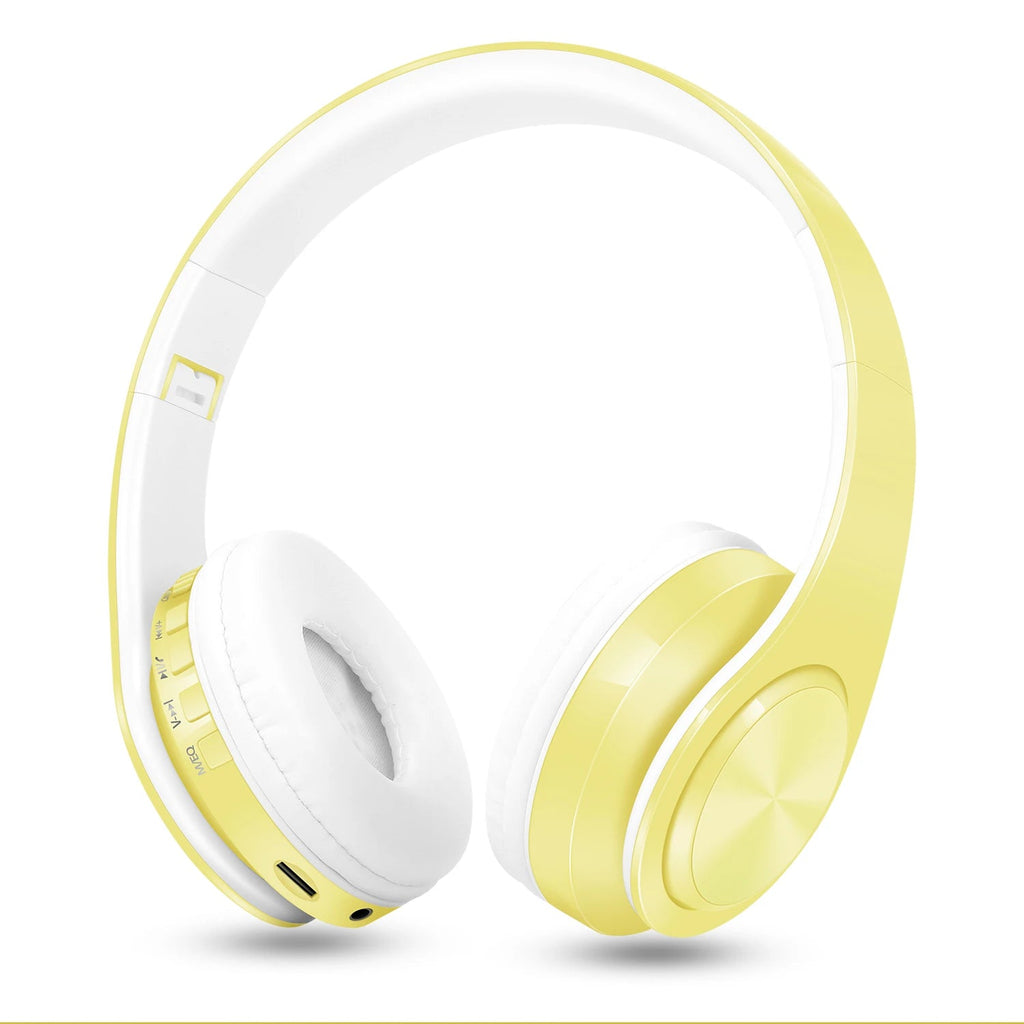 Casque Bluetooth Macaron Pliable Rat Tail – 20h, Micro, Carte TF, Bluetooth 5.0 Soldes-ShopOnline