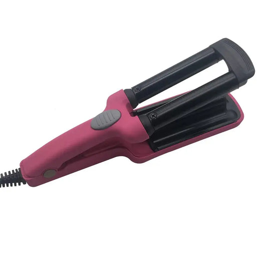 Machine à friser les cheveux professionnelle trois bigoudis mini trois tubes pour femmes/filles - Soldes-ShopOnline