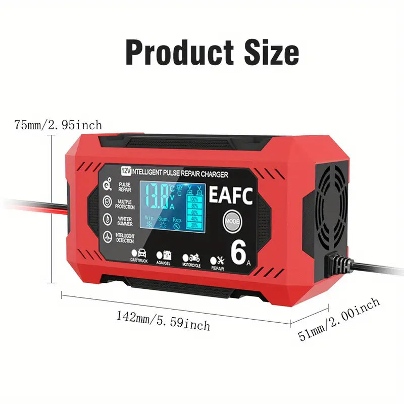 Chargeur Mainteneur de Batterie 6V/12V – 1.5A | Auto, Moto, Camping-Car, Bateau Soldes-ShopOnline