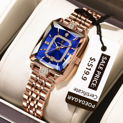 POEDAGAR Montres de Luxe Femme élégantes Classes Chics Filles Or  idée de Cadeau à Prix Discount - Soldes-ShopOnline