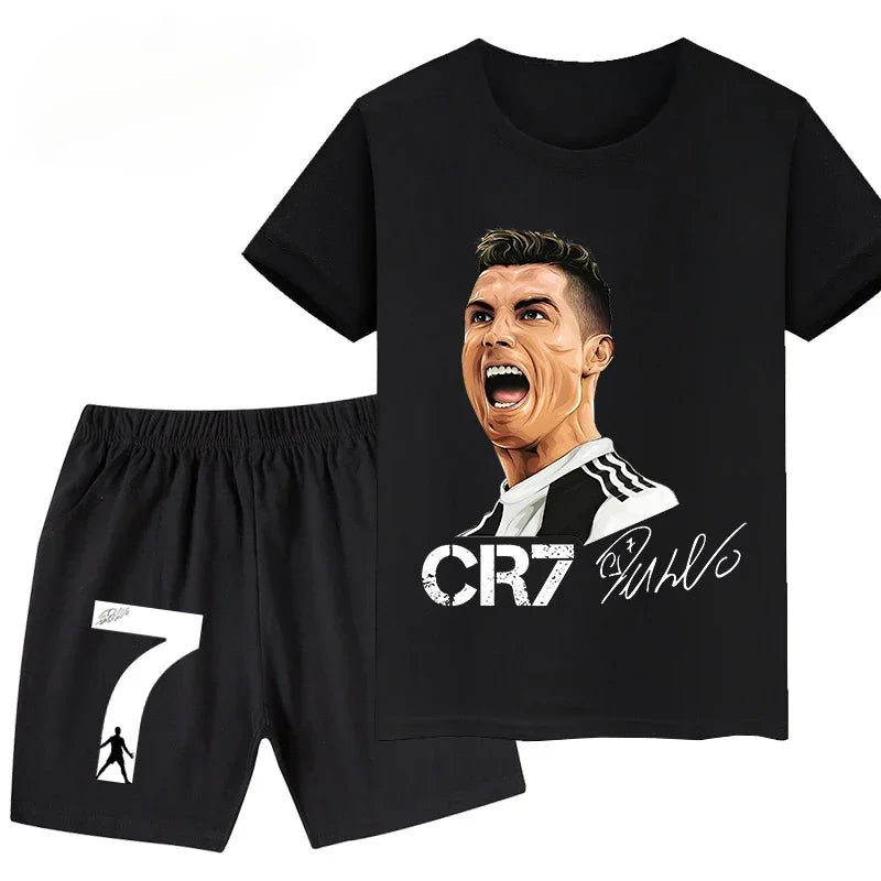 Ensemble Sport Enfant CR7 – T-Shirt + Short Été, 3-12 Ans Soldes-ShopOnline