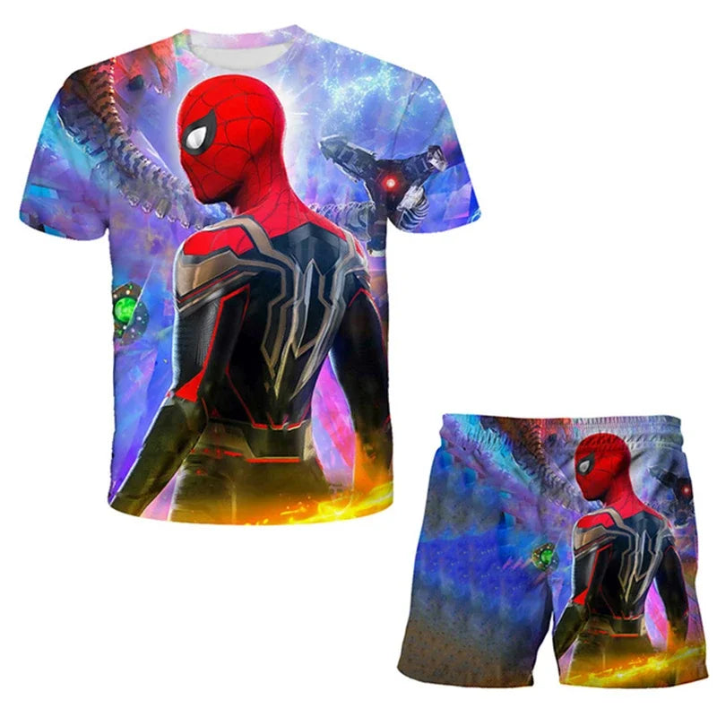 Ensemble Enfant Marvel Spider-Man – T-Shirt + Short Respirant, 4-6 Ans Soldes-ShopOnline