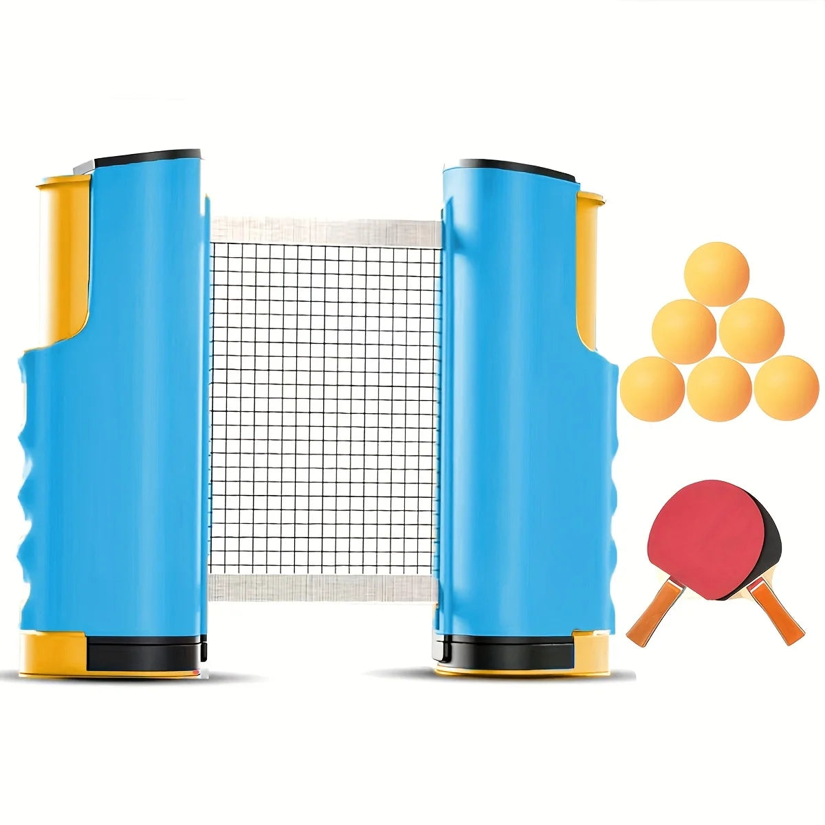 Portable Table Tennis Training Set Blue Retractable Ball Net 2 Table Tennis Rackets 3 Table Tennis Balls or net only Soldes-ShopOnline