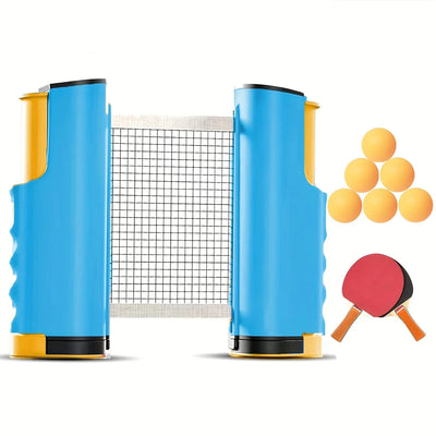 Portable Table Tennis Training Set Blue Retractable Ball Net 2 Table Tennis Rackets 3 Table Tennis Balls or net only Soldes-ShopOnline