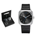 TOMI 2PCS Men Casual Fashion Watch Glasses Gift Set Classic Simple Square Case Men Quartz Watch Watch Clock Gift Set Reloj Soldes-ShopOnline