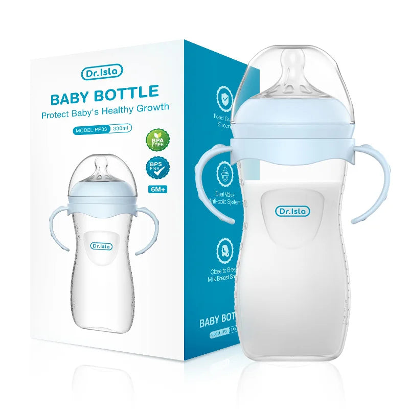 150/240/330ML Baby PP Bottle Newborn Baby Bottle with Handle Milk BottleFeeding  Baby Bottles Newborn Feeding Supplies Soldes-ShopOnline
