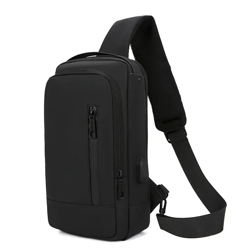 Sac Bandoulière Homme Anti-Vol – Cadenas Code, Port USB, Nylon, Voyage & Business Soldes-ShopOnline
