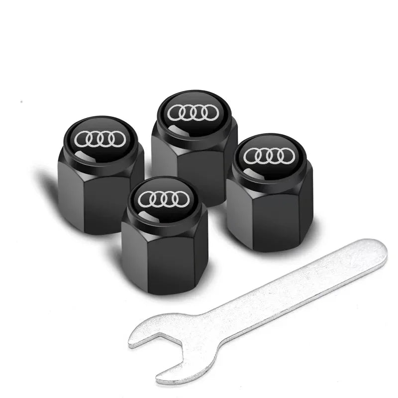 4Pcs Car Styling 3D Aluminum Metal Car Wheel Tire Air Valve Caps Cover For Audi A3 A4 b6 b8 b7 A6 A8 S Line S3 S4 S6 Q3 Q5 Q7 Q8 Soldes-ShopOnline