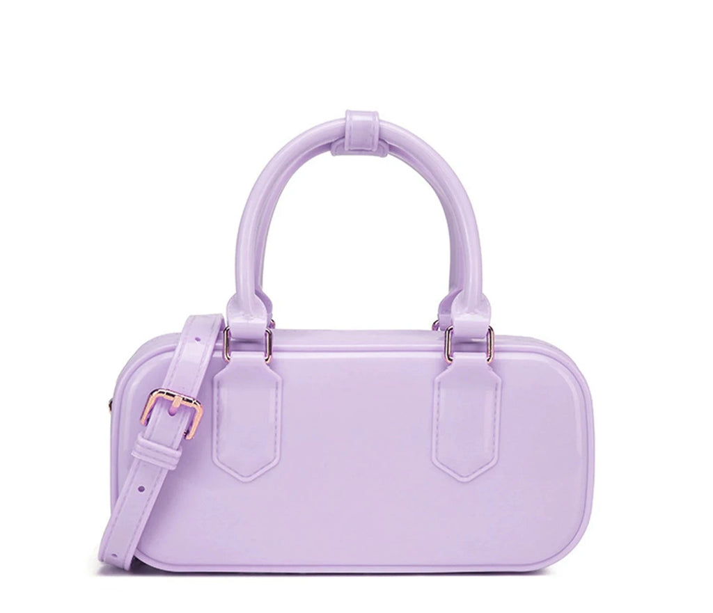 New Korean style fresh and cute womens bowling bag PVCwaterproof unique and versatile Boston bag womens crossbodybag and handbag Soldes-ShopOnline