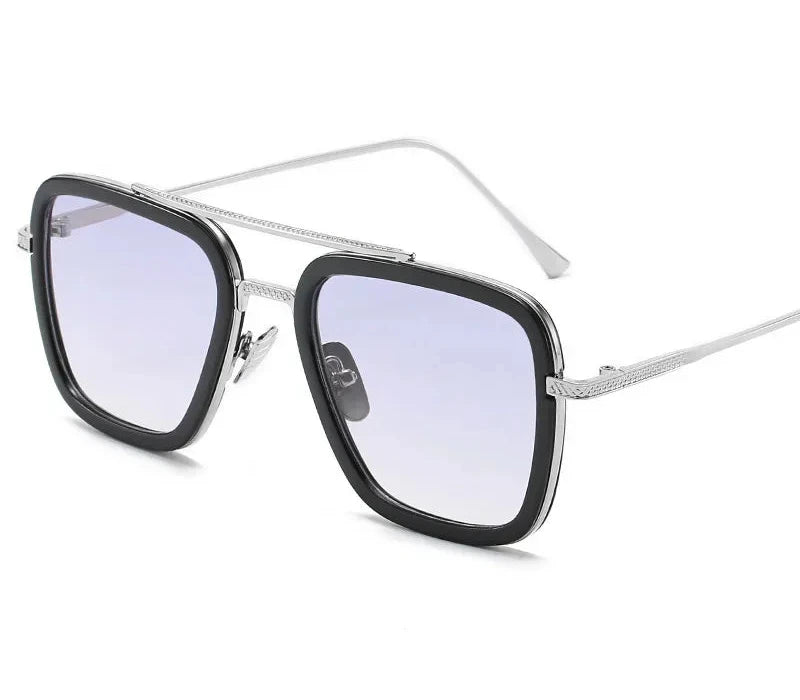 Sun Glasses Fashion Square frame Tony Stark Style Women Sunglasses Men Square Brand Design Sun Glasses Oculos Retro Male Iron Soldes-ShopOnline