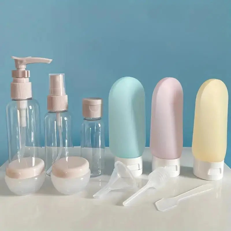 Set Flacons de Voyage Rechargeables Anti-Fuite – Parfum, Lotion, Shampooing & Gel Douche Soldes-ShopOnline